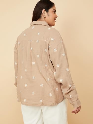 Max Women's Regular Fit Shirt (MOV04P_Beige