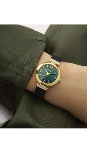 Guess Round 28mm Green Dial Analog Women Watch - GW0912L4