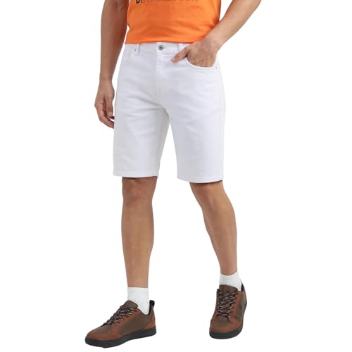 United Colors of Benetton Solid Comfort Fit Denim Shorts (Size : 34) - 26P4REST1283I901