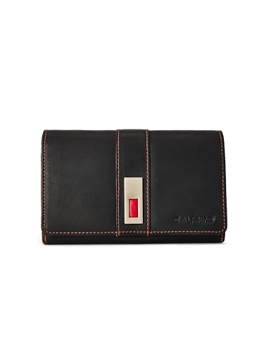 Calfnero Black Women's Wallet (6022-Black-Red)
