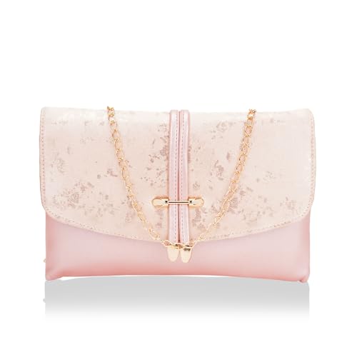 Lavie Women's Chirpy Envelope Clutch Light Pink Ladies Purse Handbag