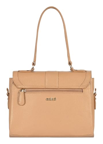 eske Vesta Shoulder Bag for Women | Cosmos Textured Leather | Magnetic Snap Closure | Dual Handles & Sling Strap | Spacious & Stylish Daily Handbag | Solid Pattern | Office, Casual & Travel Use