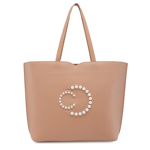Caprese Cloud Tote Bag, Medium for Women with 14 Inch Laptop Compatible | Spacious, Versatile Office & Daily Essentials Tote | Comfortable Shoulder Handles, Zipper Closure (Brown)