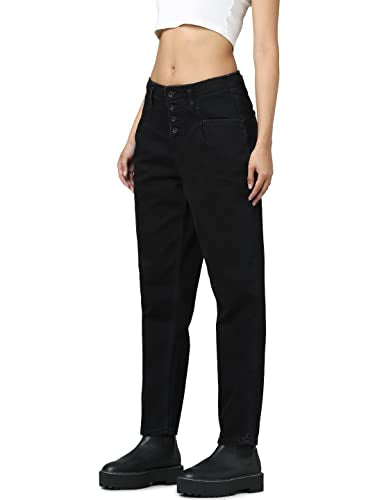 ONLY Women's Regular Jeans (15285598-Black Denim_Black 42)
