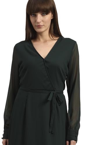 VERO MODA Womens Midi Dress Dark Green