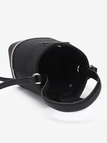 Logo Black Polyester Sling Bag