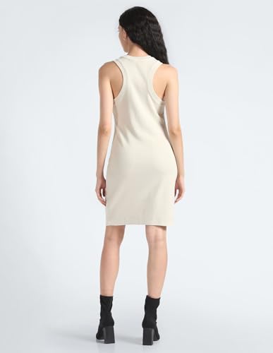 Calvin Klein Womens Beige Color Dress (L)