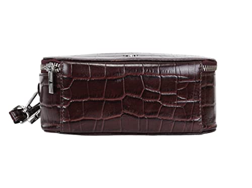 URBAN FOREST Emma Printed Brown Leather Sling Bag for Women
