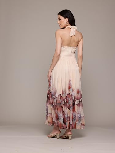 Label RITU KUMAR Peach Evie Maxi Dress