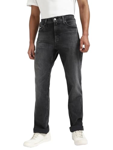 Mid-Wash Slim-Fit Mid-Rise Jeans Black