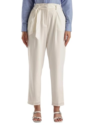 Regular Fit Solid Mid Rise Trouser