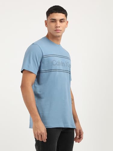 Calvin Klein Jeans Men's Regular Fit T-Shirt (40IC818422 Blue