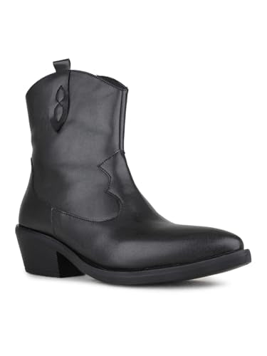 Inc.5 Womens Black Casual Solid Round Toe Ankle Boots