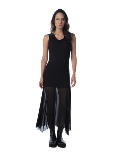 ONLY Women's Solid Regular Fit Black Dress
