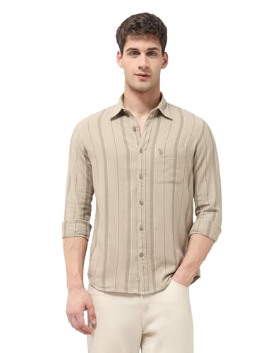 U.S. Polo Assn. Denim Co. Men's Vertical Striped Regular Fit Shirt