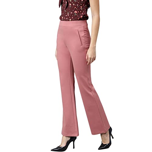 Latin Quarters Women's Pink Solid Jegging