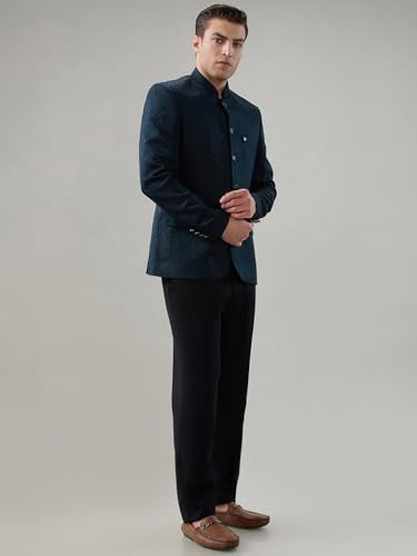 Raymond Green Jacquard Pattern Men Suit