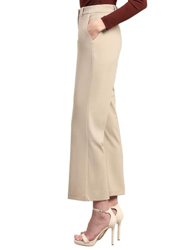 VERO MODA Womens Bootcut Pants Oatmeal