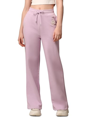 ONLY Women Regular Fit High-Rise Pink Pants