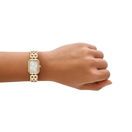 Armani Exchange Women's Analog Quartz Watch with Stainless Steel Strap AX5811, Gold, bracelet