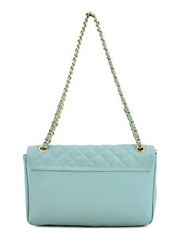 Lychee bags Women Pu Quilted Blue Sling And Handbags
