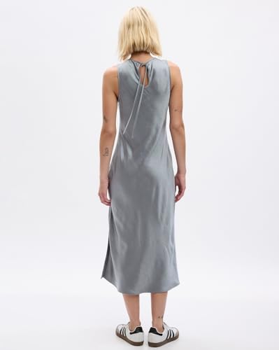GAP Women Sleeveless Midi A-Line Dress,Grey,XS