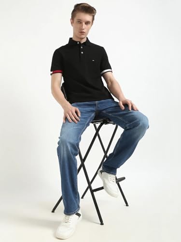 Mid-Wash Slim-Fit Mid-Rise Jeans Blue