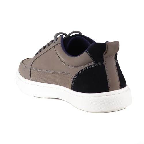 Red Chief Men's Casual Lace-Up Leather Shoes – Everyday Style with Premium Comfort | RC3966 005 | Gray | UK8