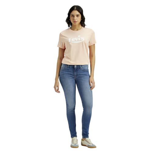 Levi's Women's Mid Rise 711 Skinny Fit Blue Jeans