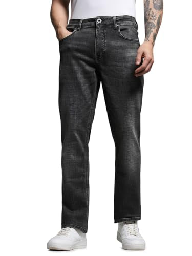 Jack & Jones Men's Regular Fit Low Rise Grey Jeans