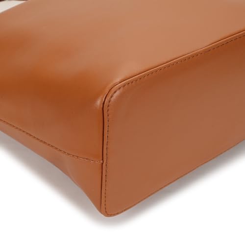 Fastrack Women Colorblocked Tote Bag | Top Zip Closure, Spacious Interior with Zip and Slip Pockets, Comfortable Shoulder Strap | Stylish Everyday Tote | Tote Bag for Casual Carry, Tan