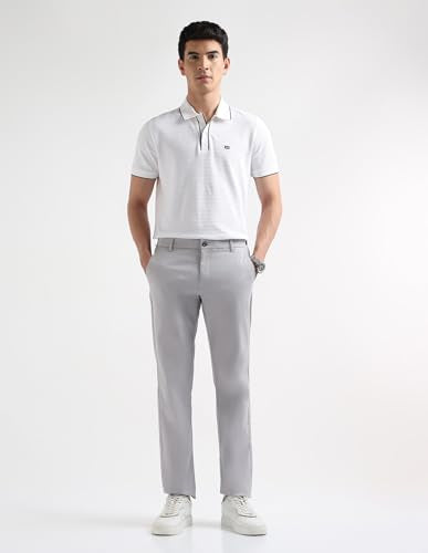 Arrow Sport Men's Twill Air Soft Trousers (ASAKTR2686_Grey_34)