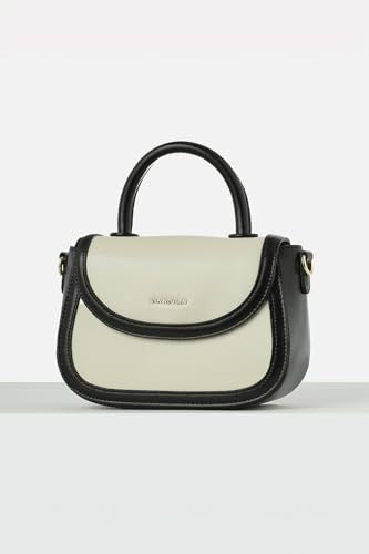 Van Heusen Women Satchel Bag |Smart & Stylish Bag | Crossbody Detachable Strap, Green