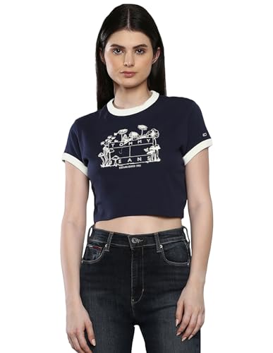 Tommy Hilfiger Womens Blue Color T-Shirt (XL)