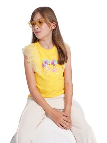 VERO MODA Girl Regular Fit Yellow T-Shirt