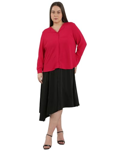 VERO MODA Curve Women's Regular Fit Pink Shirt