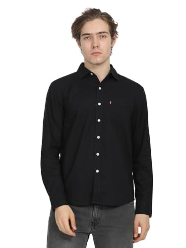 Levi's Men's Black Slim Fit Shirt