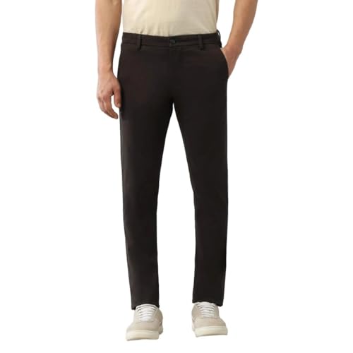 Arrow Men's Solid Slim Fit Acrylic Casual Trouser