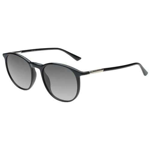 Calvin Klein|Black Full Frame Oval Sunglasses|100% UV Protected (Uv 400) Grey Gradient Faded Lens|Men's|Large|CK 22537 001 53 S
