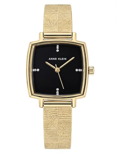 Anne Klein Women's AK-5618BKGB Analog Watch, Stainless Steel Mesh