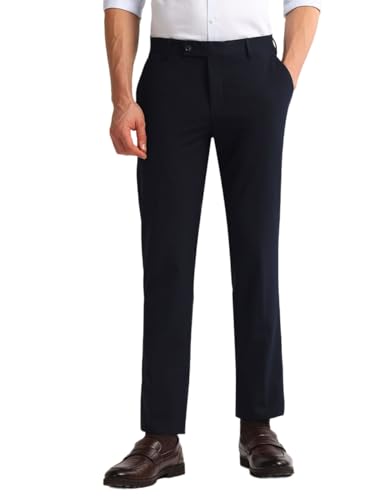 Arrow Men Navy Formal Tapered Mid Rise Trouser (ARAEOTR1562_34)