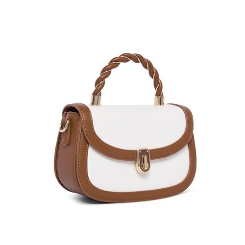 Akiki London Women's Trinity Flap Small Satchel Bag | Satchel Handbag for Work | Ladies Purse | Stylish Shoulder Bag | Gift for Women