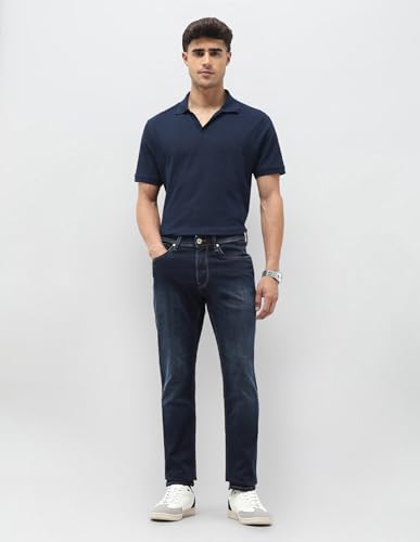 U.S. Polo Assn. Denim Co. Men's Brandon Slim Tapered Fit Blue Jeans (UDJEN1832_Blue_40)