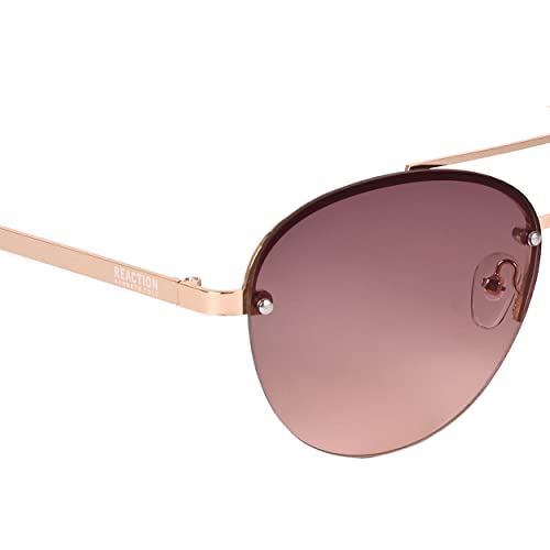 KENNETH COLE Rose Gold Metal Sunglasses KC1419 57 28F