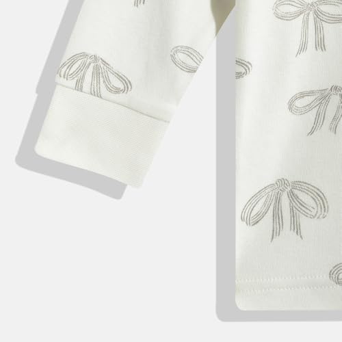 Mothercare Girls Printed Full Sleeves 4-Piece Top and Pyjama Set - Ivory