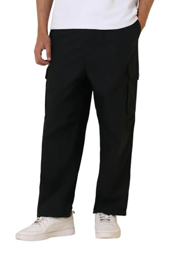 Men Navy Solid Casual Trousers