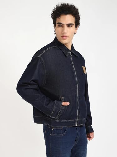 Solid Relaxed Fit Cotton Jacket