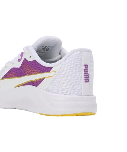 PUMA | Seriah Women's Running Shoes | White-Ultraviolet-Pelé Yellow | 5UK