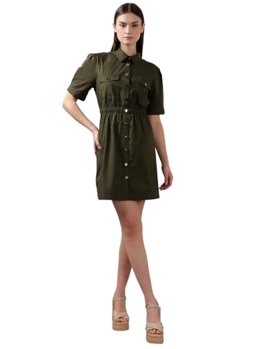 VERO MODA Women's Shirt Green Dress
