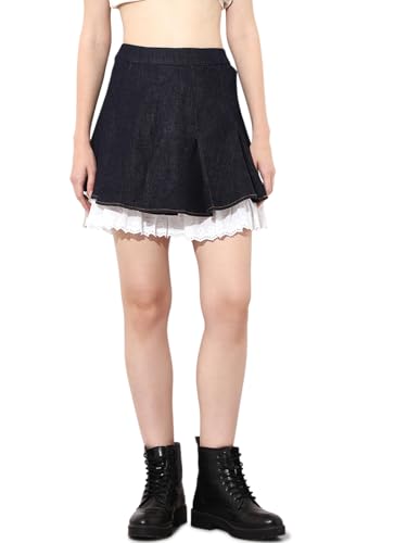 ONLY Women's Flared Blue Skirt